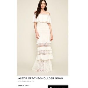 Tadashi Shoji Alexia Off The Shoulder Wedding Gown